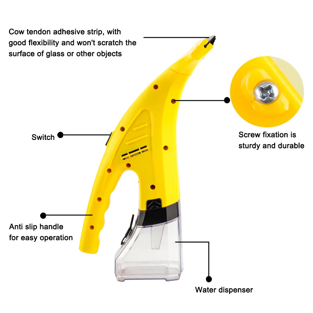 Cordless Rechargeable Automatic Window Vacuum Squeegee,sparkling windows with ease