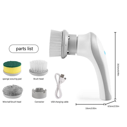 Multi-functional Electric Cleaning Brush for Kitchen and Bathroom, Effortless Deep Cleaning