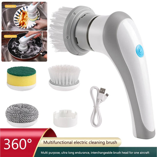 Multi-functional Electric Cleaning Brush for Kitchen and Bathroom, Effortless Deep Cleaning