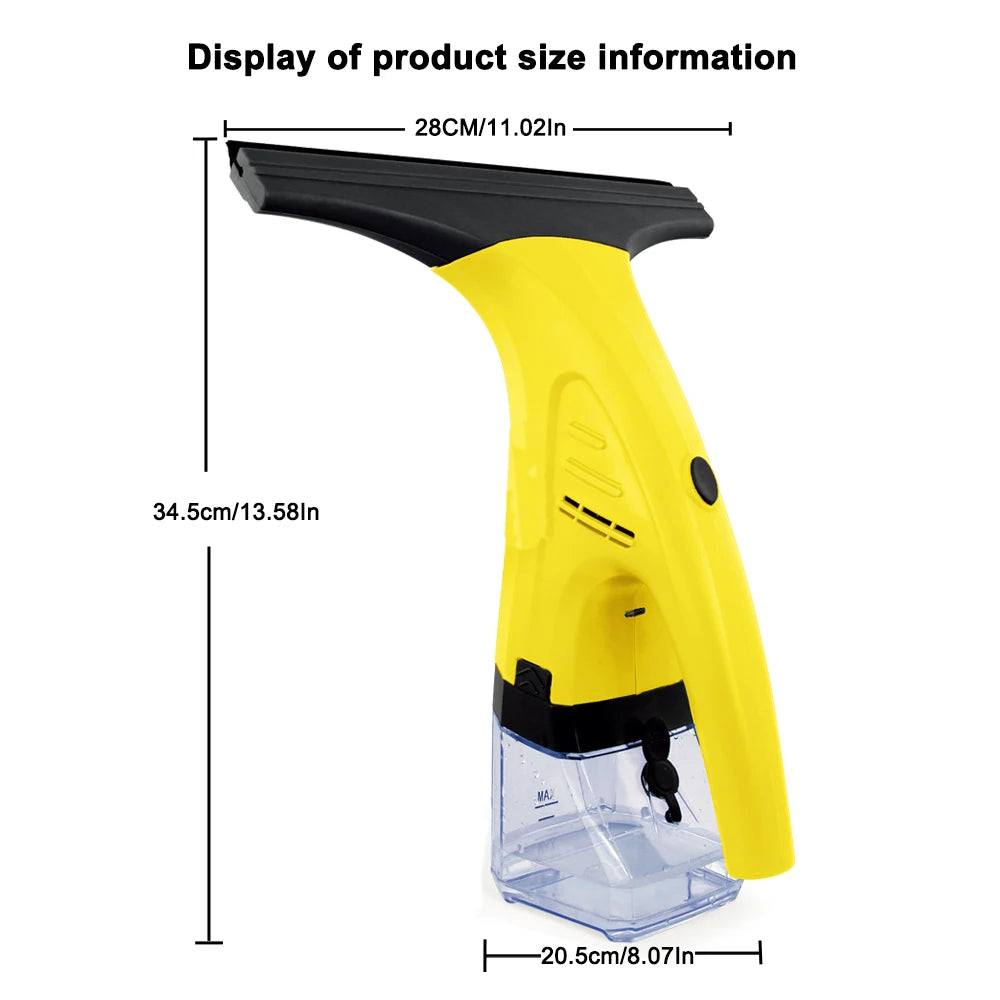 Cordless Rechargeable Automatic Window Vacuum Squeegee,sparkling windows with ease